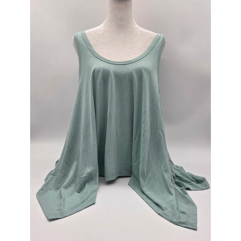 Zenana Women's Small Sage Green Swing Tank Top Scoop Neck 101-521